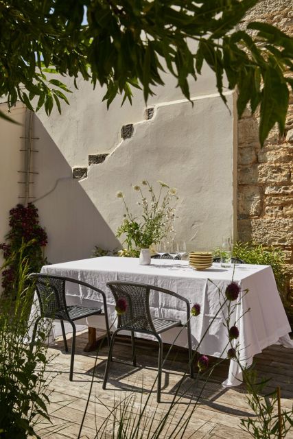 Terrace La Maison de Pommard Boutique Hotel Luxury Guest Rooms in Burgundy