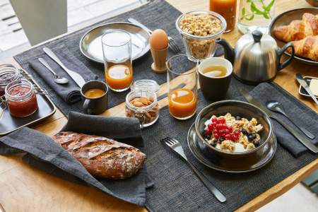 Breakfast at La Maison de Pommard Boutique Hotel Luxury Guest Rooms in Burgundy
